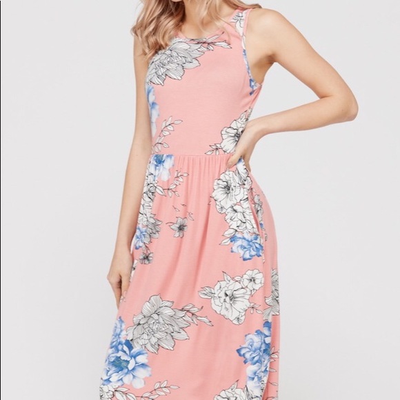 🙌🏻NWT pocket floral tank dress boutique USA Made - Picture 2 of 6